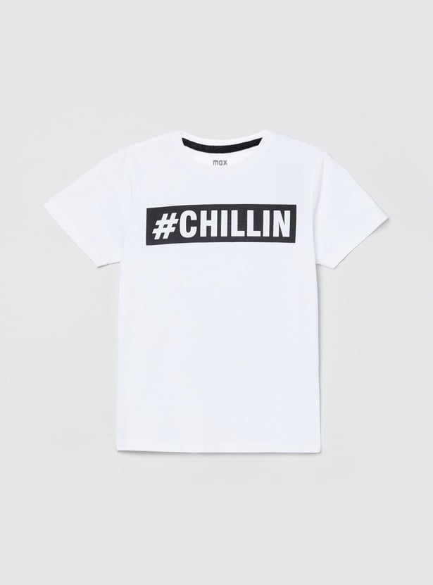 Boys Printed Crew Neck Casual T-shirt