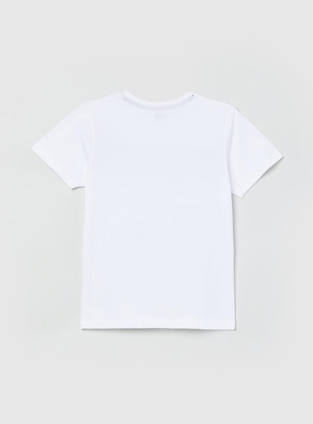 Boys Printed Crew Neck Casual T-shirt