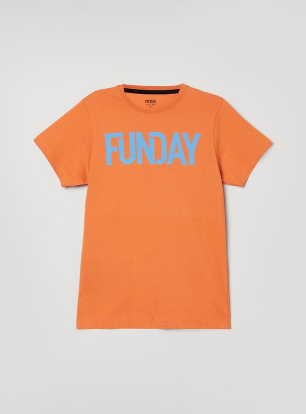 Boys Printed Crew Neck T-shirt