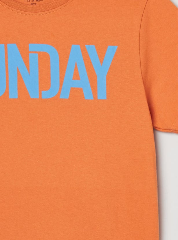 Boys Printed Crew Neck T-shirt