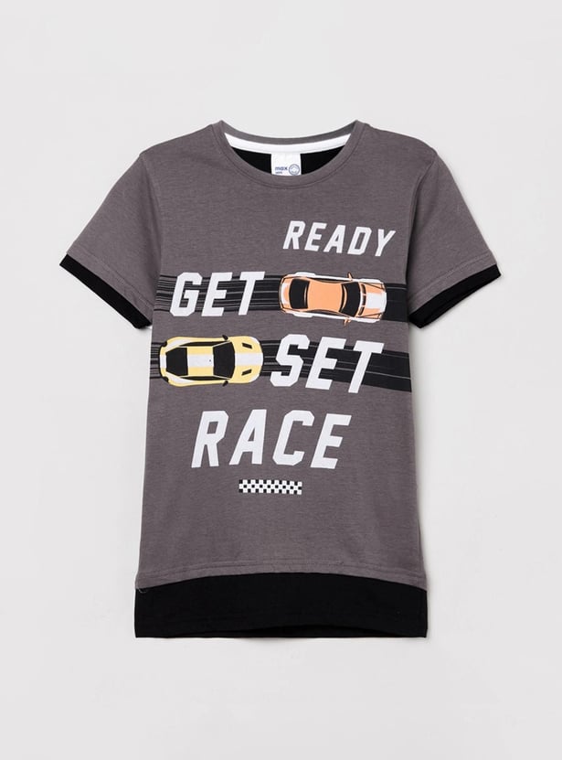 Boys Graphic Print Crew Neck T-Shirt
