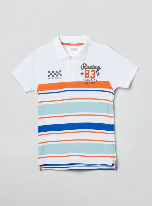 Boys Striped Polo T-shirt