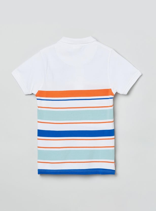 Boys Striped Polo T-shirt