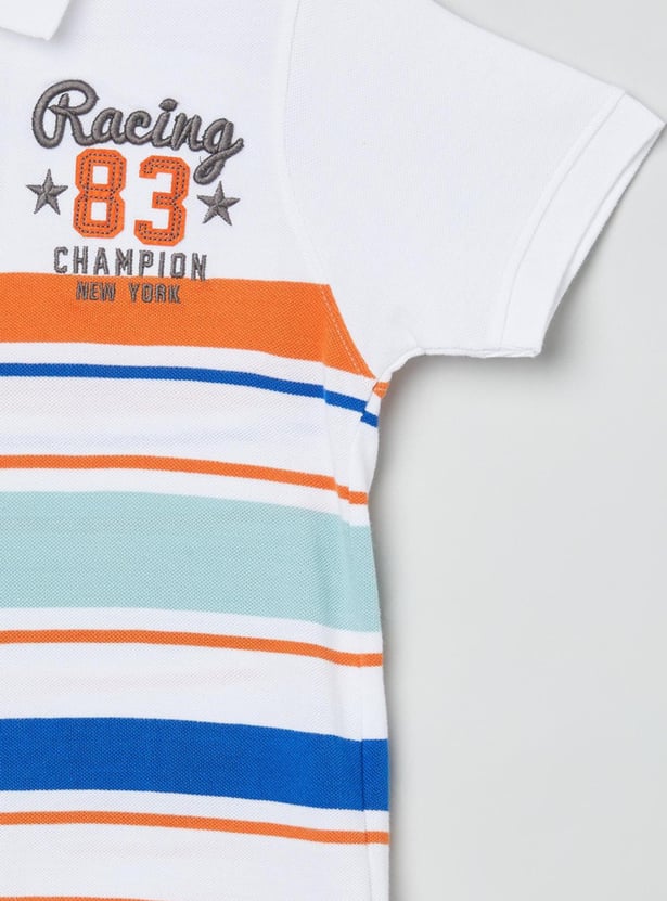 Boys Striped Polo T-shirt