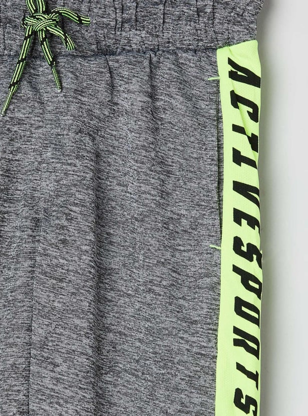 Boys Typographic Print Elasticated Track Pants