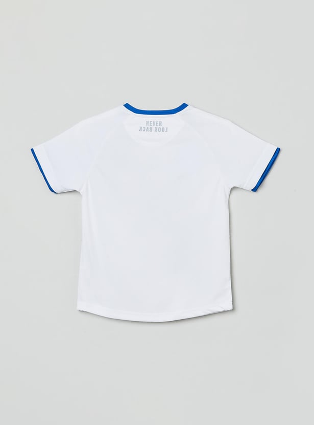 Boys Printed V-neck T-shirt