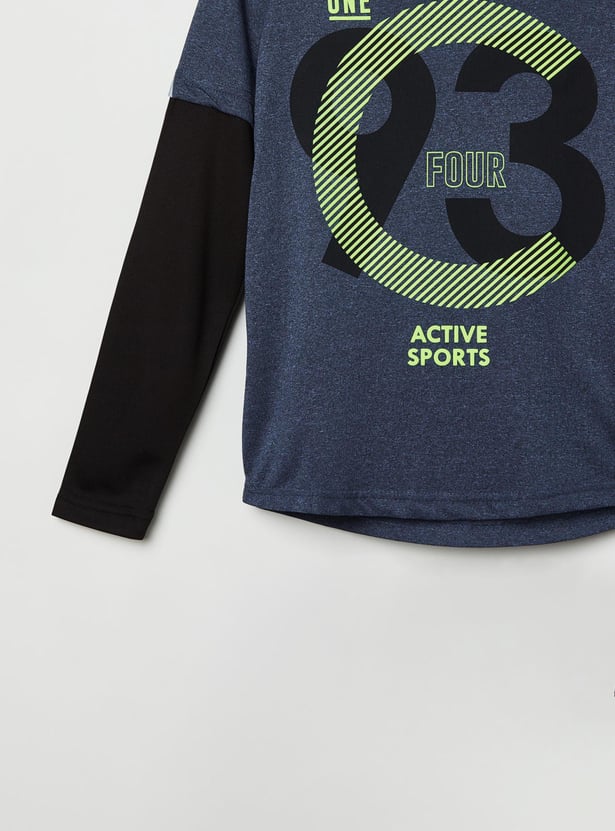 MAX Boys Printed Crew Neck T-shirt