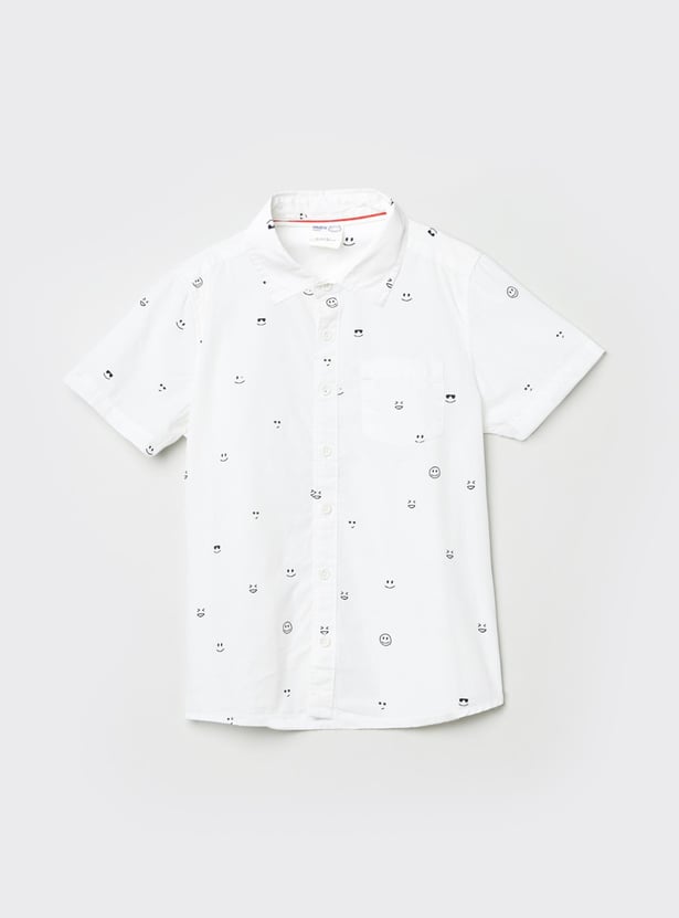 Boys Printed Short Sleeves Shirt