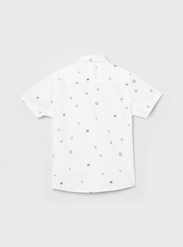 Boys Printed Short Sleeves Shirt