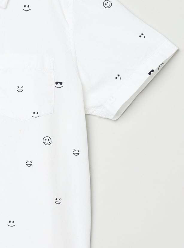 Boys Printed Short Sleeves Shirt