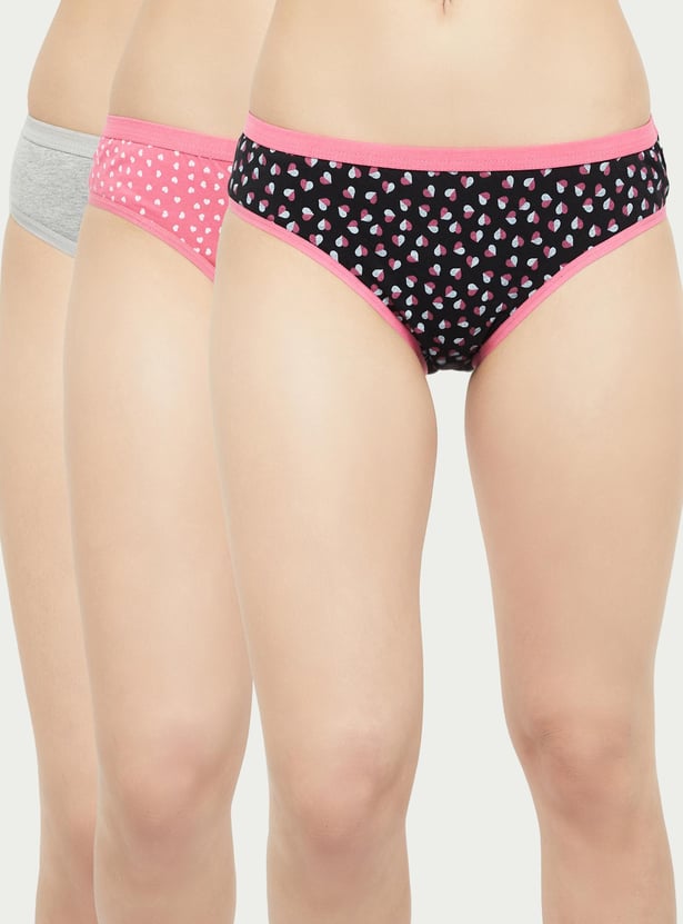 Printed Hipster Panties - Pack of 3