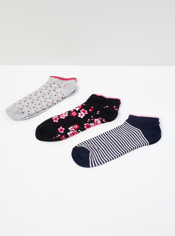 MAX Women Jacquard Pattern Socks - Set of 3