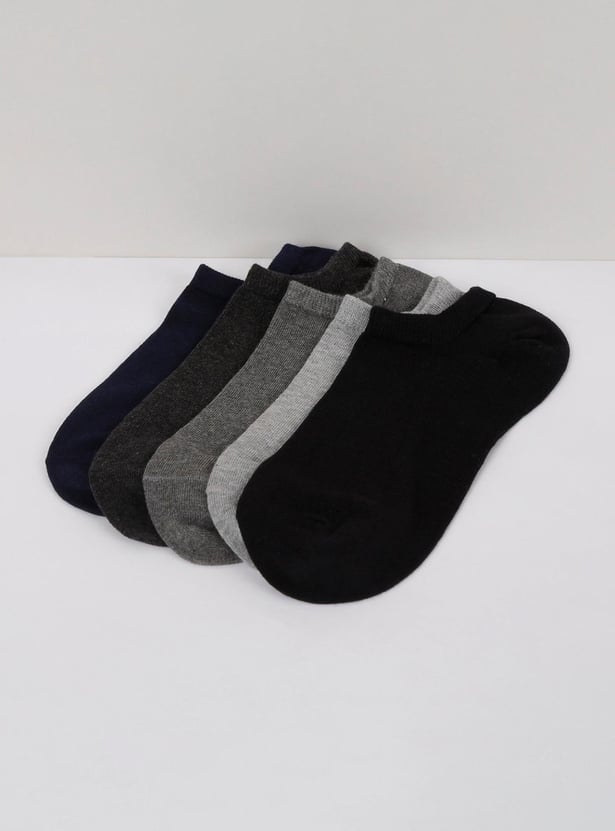 Men Solid Socks- Pack of 5 