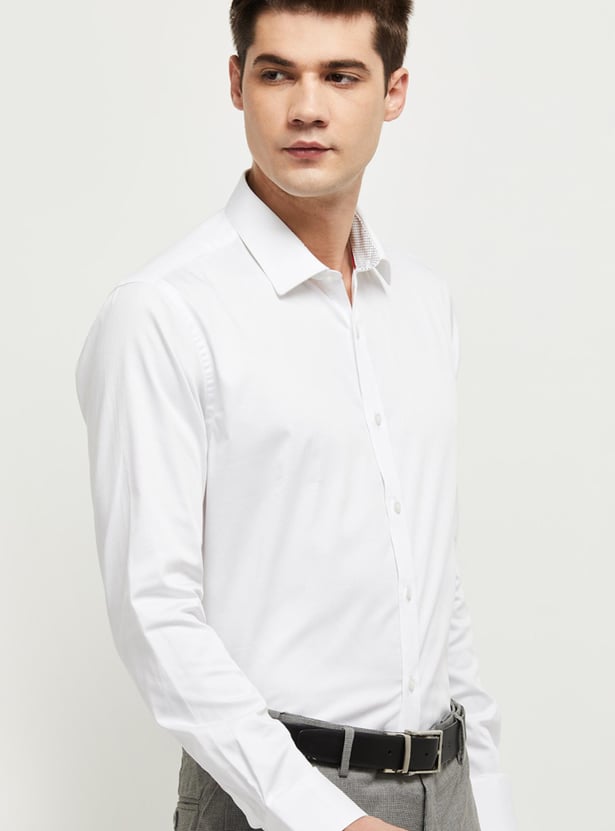 Men Solid Slim Fit Formal Shirt