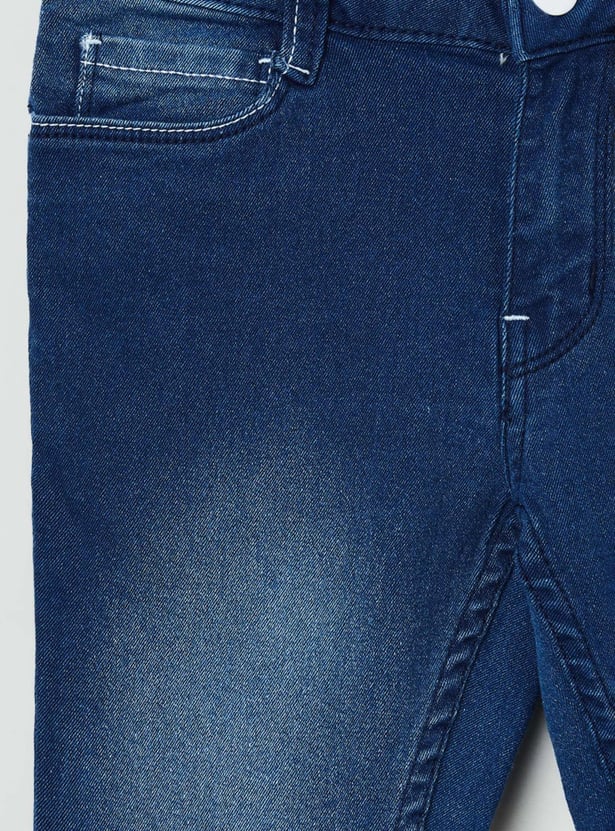 MAX Girls Medium-Washed Slim Fit Denim Jeans