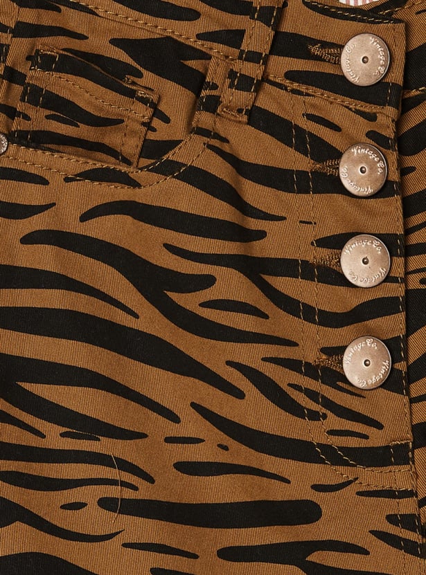 Girls Animal Print Woven Shorts