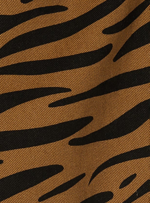 Girls Animal Print Woven Shorts