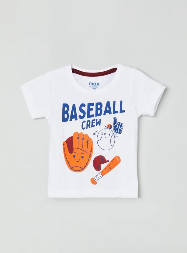 MAX Boys Typographic Print Crew Neck T-shirt