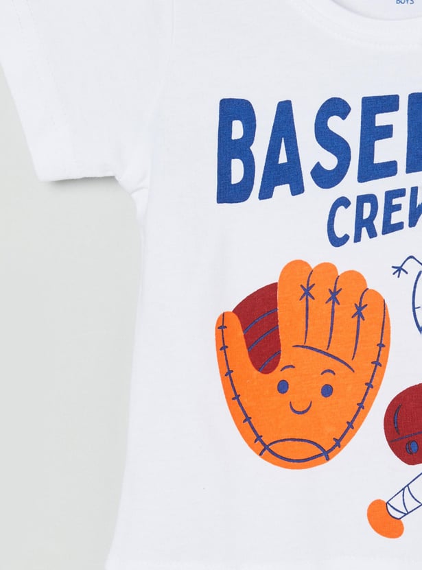 MAX Boys Typographic Print Crew Neck T-shirt