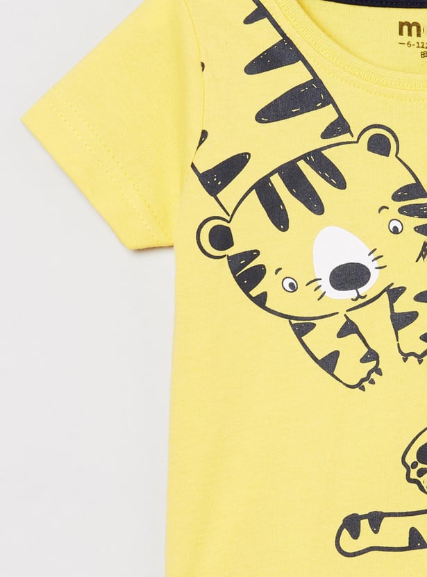 Boys Graphic Print Crew Neck T-shirt