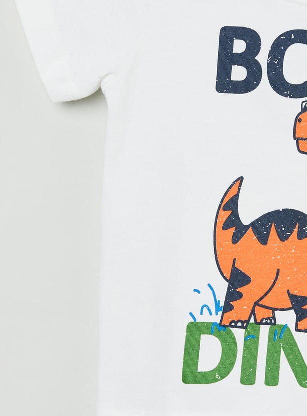 MAX Boys Printed Crew Neck T-shirt