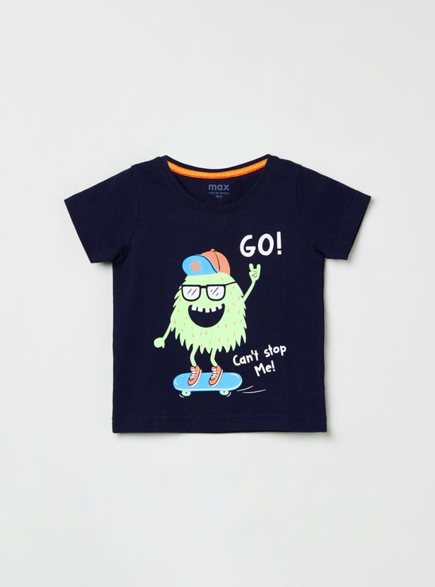Boys Printed Crew Neck T-shirt