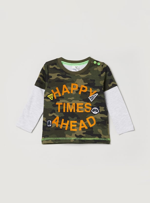 Boys Printed Crew Neck T-shirt