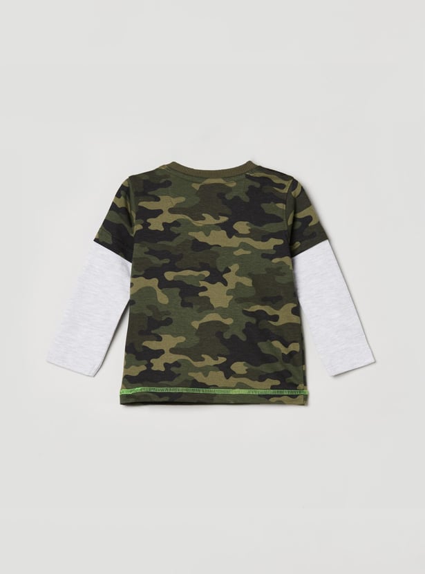 Boys Printed Crew Neck T-shirt
