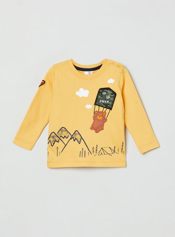 MAX Boys Printed Crew Neck T-shirt
