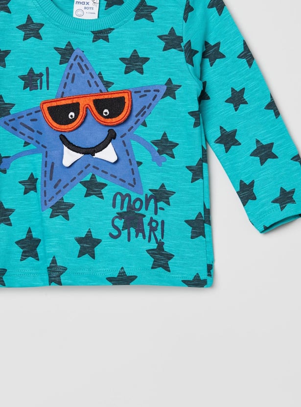 Boys Printed Crew Neck T-shirt