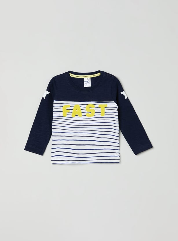 MAX Boys Striped Crew Neck T-shirt