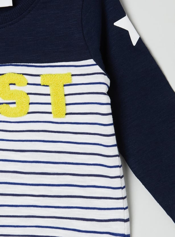MAX Boys Striped Crew Neck T-shirt