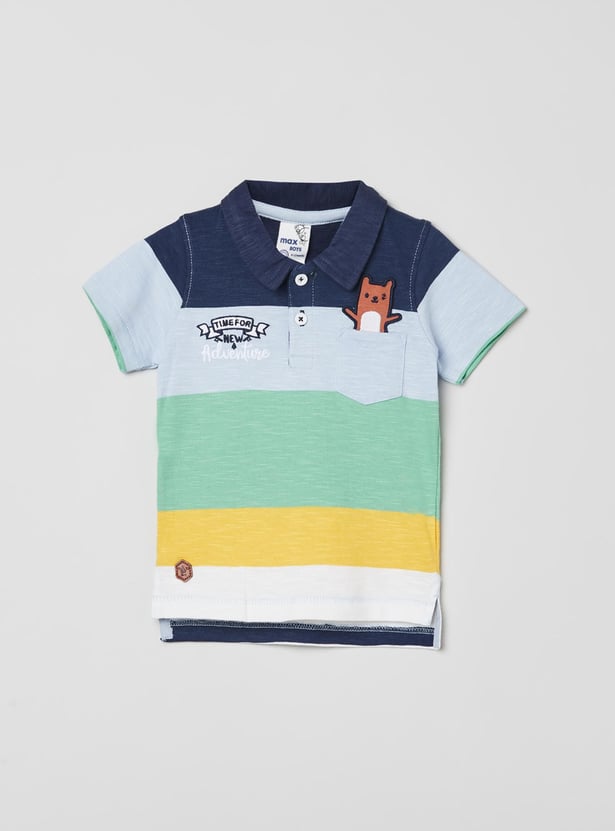 MAX Boys Colourblocked Polo T-shirt
