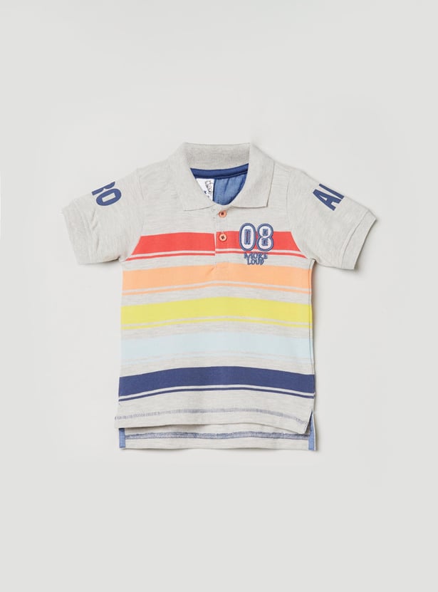 Boys Colourblocked Polo T-shirt