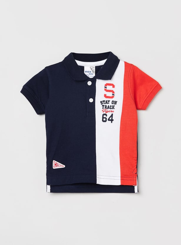 MAX Boys Colourblocked Polo T-shirt