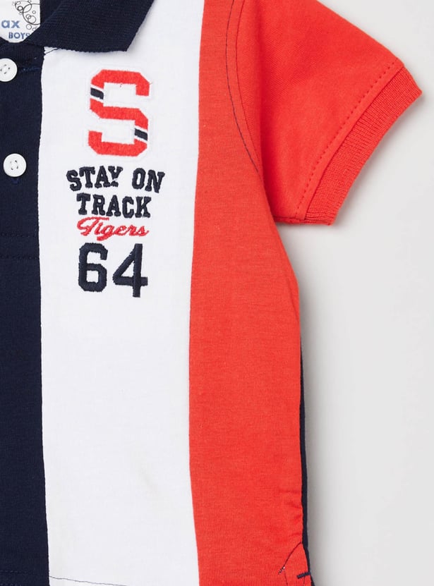 MAX Boys Colourblocked Polo T-shirt