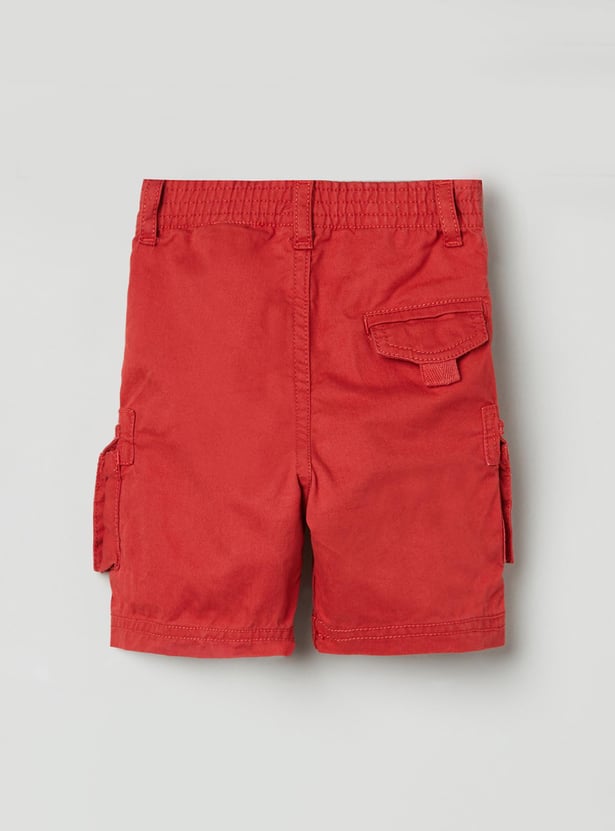 MAX Boys Solid Cargo Shorts
