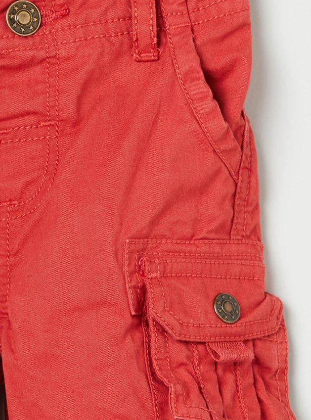 MAX Boys Solid Cargo Shorts