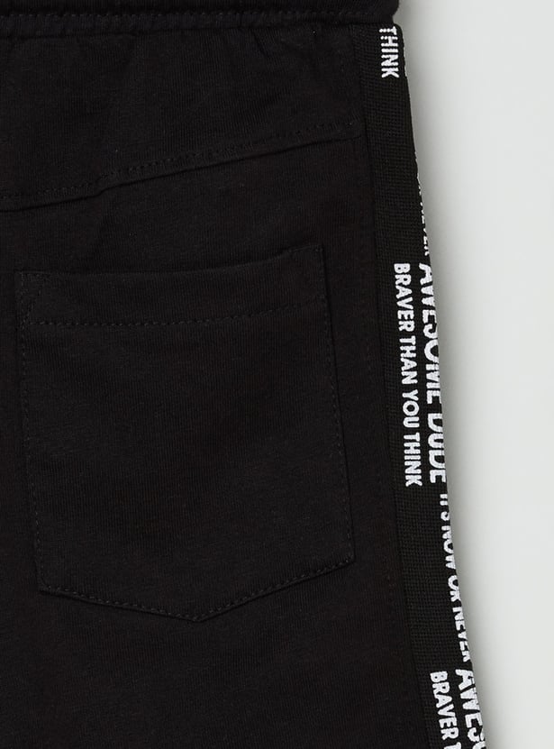Boys Printed Drawstring Waist Shorts