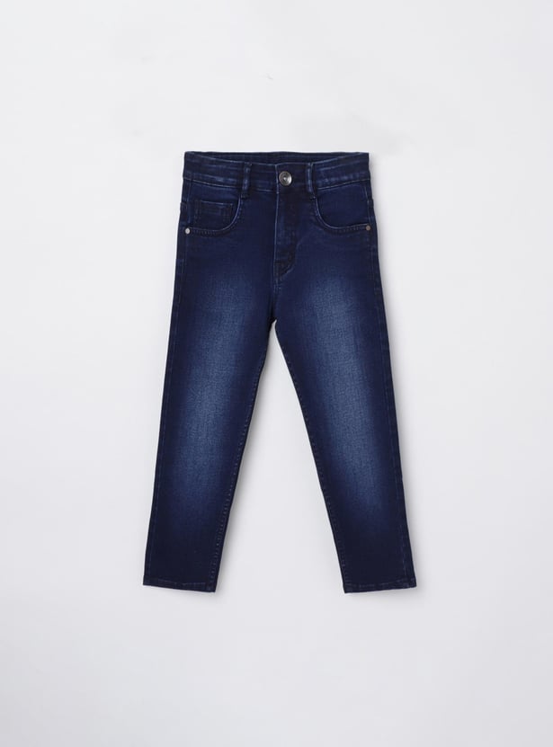 MAX Boys Stonewashed Slim Fit Jeans