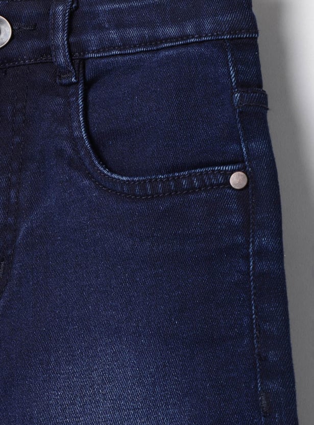 MAX Boys Stonewashed Slim Fit Jeans