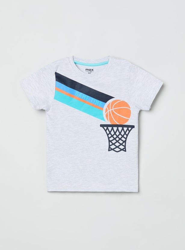 Boys Printed Crew Neck T-shirt