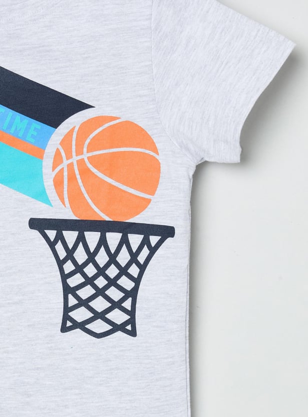 Boys Printed Crew Neck T-shirt
