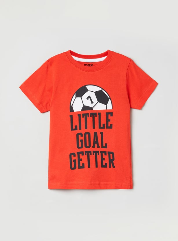 Boys Printed Crew Neck T-shirt