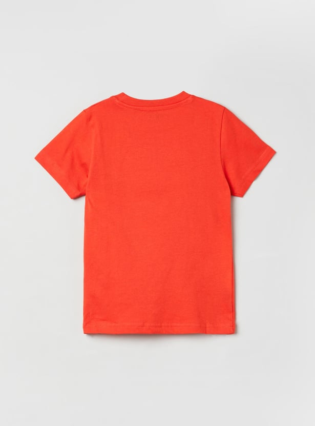 Boys Printed Crew Neck T-shirt