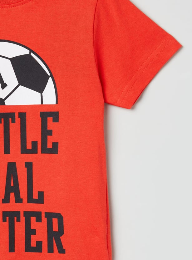 Boys Printed Crew Neck T-shirt