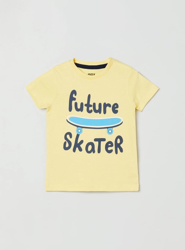 Boys Printed Crew Neck T-shirt