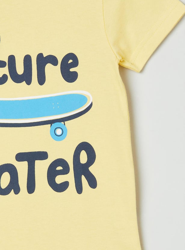 Boys Printed Crew Neck T-shirt