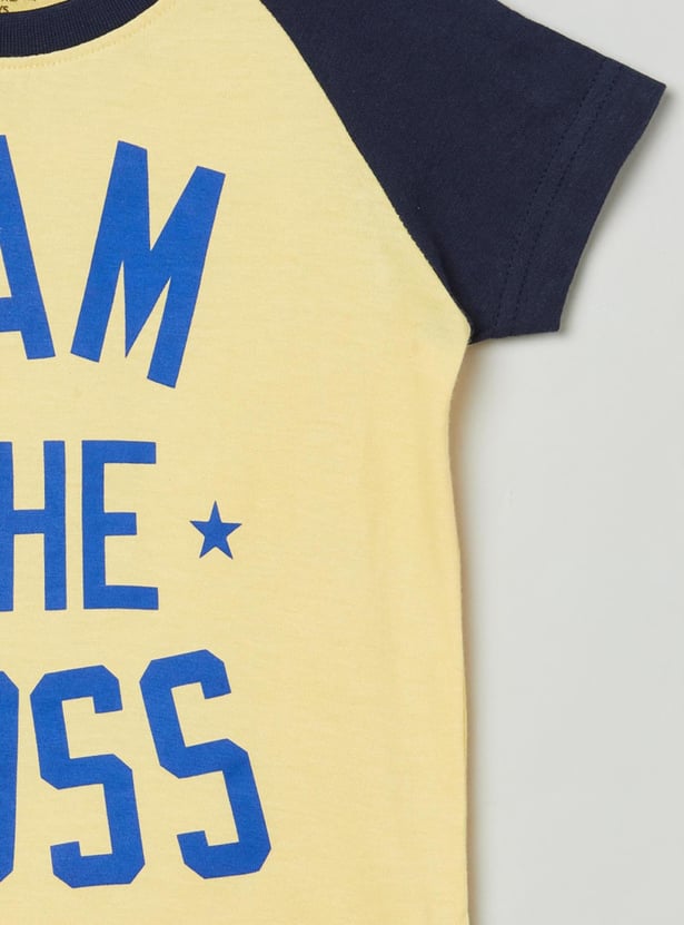 Boys Printed Crew Neck T-shirt