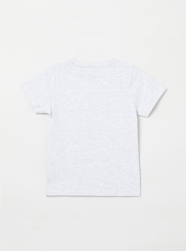Boys Typographic Print Crew Neck T-shirt